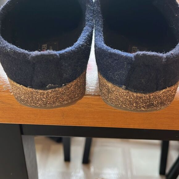 NAVY BLUE HAFLINGER WOOL CLOGS SIZE 37/WOMEN’S 6 - Picture 6 of 7